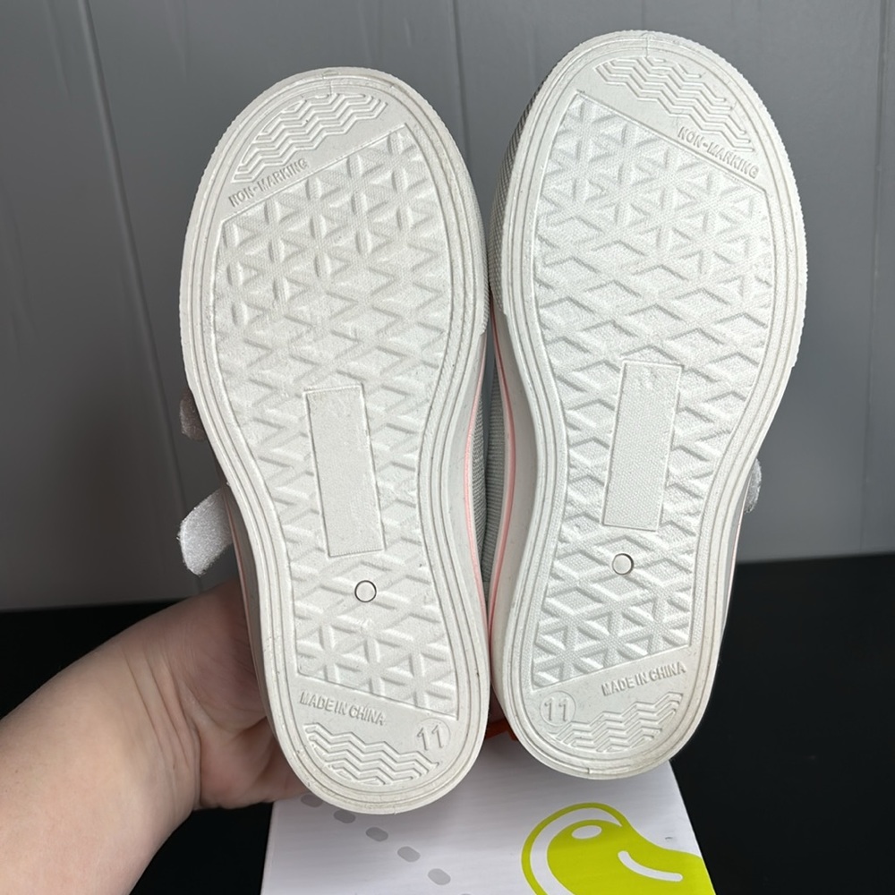 Jumping Beans Harmonica Style Color Iridescent Velcro Sneakers Size 11 - Picture 5 of 6